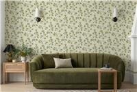 Arthouse Ginkgo Leaf Trail Green and Neutral Wallpaper