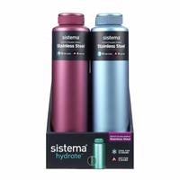 Sistema Hydrate Stainless Steel Water Bottle - 600ml