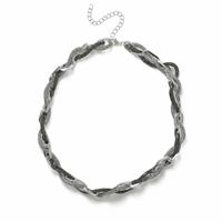 Freedom Silver Tone Jelly Chunky Chain Necklace