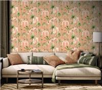 Arthouse Leopard Arches Terracotta Wallpaper