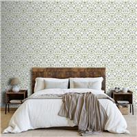 Arthouse Modern Floral Damask Blue and Green Wallpaper