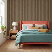 Arthouse Pinstripe Wood Slats Brown Wallpaper