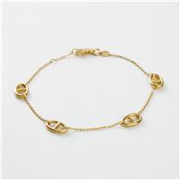 Revere Gold Plated 925 Sterling Silver Marine Link Bracelet