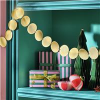 Argos Home Gold Disc Christmas Garland