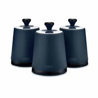 Tower Sera 1.3 Litre Carbon Steel Set of 3 Food Storage Canisters - Blue