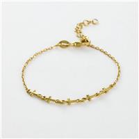 Revere Kids Gold Plated 925 Sterling Silver Crosses Bracelet