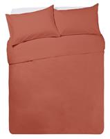 Habitat Polycotton Plain Rust Bedding Set - King size