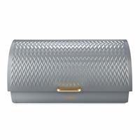 Tower Empire Roll Top Lid Stainless Steel Bread Bin - Grey