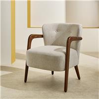 Habitat Yanni II Woven Fabric Accent Chair - Natural