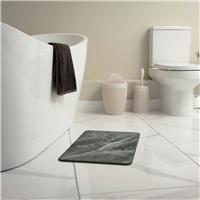 Addis Diatomite Anti Bacterial Marble Bath Mat - Grey