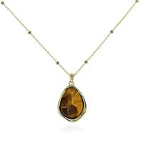 Radley 18ct Gold Plated Tigers Eye Drop Pendant Necklace