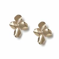 Freedom Gold Tone Metal Floral Stud Earrings