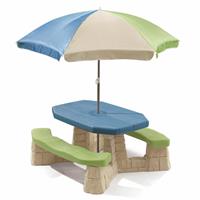Step2 Nature Picnic Table with Blue Umbrella