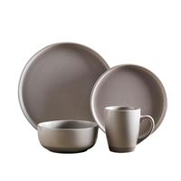 Barbary & Oak Avena 16 Piece Stoneware Dinner Set - Grey