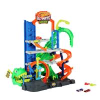 Hot Wheels City Ultimate T-Rex Garage with 2 Toy Cars & Storage for 50+