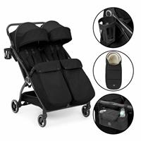Ickle Bubba Aries Double Prime Autofold Stroller- Black