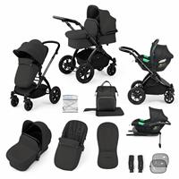 Ickle Bubba Stomp Luxe Travel System - Cirrus Black & Charcoal Black