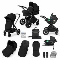 Ickle Bubba Stomp Luxe Nimbus Travel System - Cirrus Black & Midnight Black