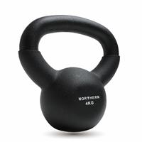 Northern 4kg Neoprene Cast Iron Kettlebell - Black