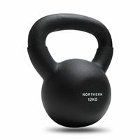 Northern 12kg Neoprene Cast Iron Kettlebell - Black