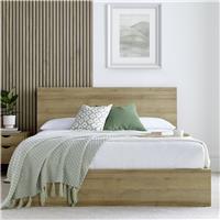 Time4Sleep Colorado Kingsize End Lift Ottoman Bed - Light Wood
