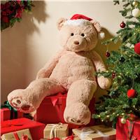Argos Home Large Bear with Santa Hat Soft Toy
