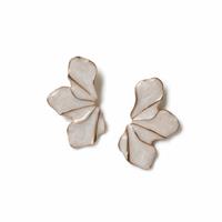 Freedom Cream Half Flower Earrings