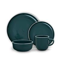 Barbary & Oak Nattura 16 Piece Stoneware Dinner Set - Blue