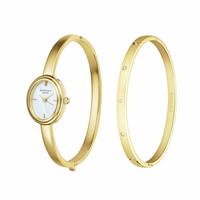 Rosefield Studio Ladies Gold Stainless Steel Bangle Watch And Bangle Set