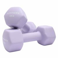 Northern Neoprene Hex Dumbbells Lavender - 2 x 6kg