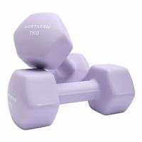 Northern Neoprene Hex Dumbbells Lavender - 2 x 7kg