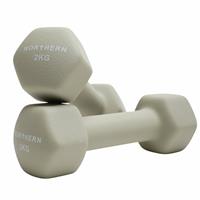 Northern Neoprene Hex Dumbbells Natural - 2 x 2kg