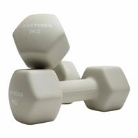 Northern Neoprene Hex Dumbbells Natural - 2 x 8kg