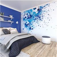 Origin Murals Football Splash Blue Wall Mural