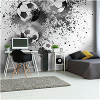 Origin Murals Football Splash Grey Wall Mural