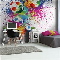 Origin Murals Football Splash Multicolour Wall Mural