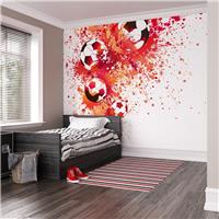 Origin Murals Football Splash Red Wall Mural