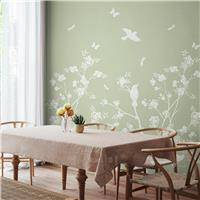 Origin Murals Blossom Trail Green Wall Mural
