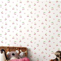 Hoopla Walls Cheery Cherries Rouge Ice Wallpaper