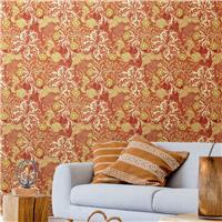 Hoopla Walls Eden Seaweed Garden Amber Wallpaper