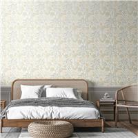 Hoopla Walls Eden Seaweed Garden Linen Wallpaper
