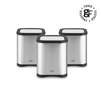 Good Food 1.5 Litre Stainless Steel Set of 3 Food Storage Canisters