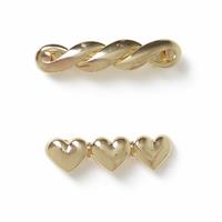 Freedom Gold Tone Chunky Mixed Hair Clips - Pack of 2