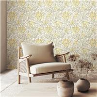 Hoopla Walls Honeysuckle Warm Grey Wallpaper