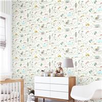Hoopla Walls Peekaboo Road Trip Popcorn Wallpaper