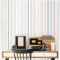 Hoopla Walls Peekaboo Stripey Royal Mix Wallpaper