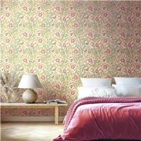 Hoopla Walls Rosehip Trail Rose Pink Wallpaper