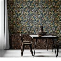 Hoopla Walls Seaweed Garden Navy Blue Wallpaper