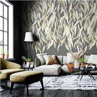 Origin Murals Willow Leaf Charcoal Wall Mural