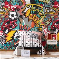 Origin Murals Sports Graffiti Red Wall Mural